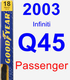 Passenger Wiper Blade for 2003 Infiniti Q45 - Premium