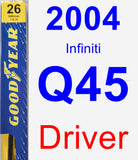 Driver Wiper Blade for 2004 Infiniti Q45 - Premium