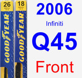 Front Wiper Blade Pack for 2006 Infiniti Q45 - Premium