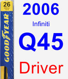 Driver Wiper Blade for 2006 Infiniti Q45 - Premium