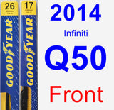 Front Wiper Blade Pack for 2014 Infiniti Q50 - Premium