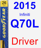 Driver Wiper Blade for 2015 Infiniti Q70L - Premium