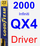 Driver Wiper Blade for 2000 Infiniti QX4 - Premium