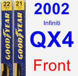 Front Wiper Blade Pack for 2002 Infiniti QX4 - Premium