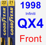 Front Wiper Blade Pack for 1998 Infiniti QX4 - Premium