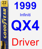 Driver Wiper Blade for 1999 Infiniti QX4 - Premium