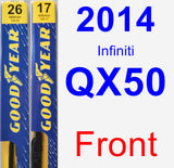 Front Wiper Blade Pack for 2014 Infiniti QX50 - Premium