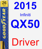 Driver Wiper Blade for 2015 Infiniti QX50 - Premium