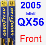 Front Wiper Blade Pack for 2005 Infiniti QX56 - Premium