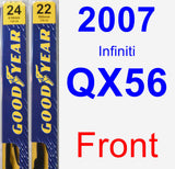 Front Wiper Blade Pack for 2007 Infiniti QX56 - Premium