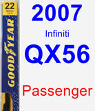 Passenger Wiper Blade for 2007 Infiniti QX56 - Premium