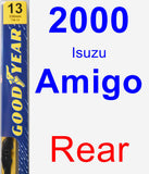 Rear Wiper Blade for 2000 Isuzu Amigo - Premium