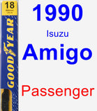 Passenger Wiper Blade for 1990 Isuzu Amigo - Premium