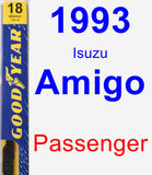 Passenger Wiper Blade for 1993 Isuzu Amigo - Premium