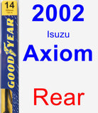 Rear Wiper Blade for 2002 Isuzu Axiom - Premium