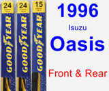 Front & Rear Wiper Blade Pack for 1996 Isuzu Oasis - Premium