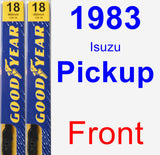 Front Wiper Blade Pack for 1983 Isuzu Pickup - Premium