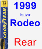 Rear Wiper Blade for 1999 Isuzu Rodeo - Premium