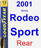 Rear Wiper Blade for 2001 Isuzu Rodeo Sport - Premium