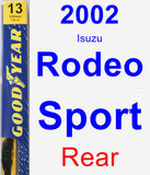 Rear Wiper Blade for 2002 Isuzu Rodeo Sport - Premium