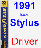 Driver Wiper Blade for 1991 Isuzu Stylus - Premium