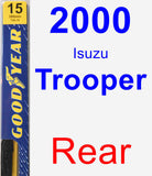 Rear Wiper Blade for 2000 Isuzu Trooper - Premium