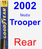 Rear Wiper Blade for 2002 Isuzu Trooper - Premium