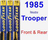 Front & Rear Wiper Blade Pack for 1985 Isuzu Trooper - Premium