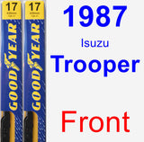 Front Wiper Blade Pack for 1987 Isuzu Trooper - Premium