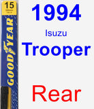 Rear Wiper Blade for 1994 Isuzu Trooper - Premium