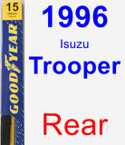 Rear Wiper Blade for 1996 Isuzu Trooper - Premium