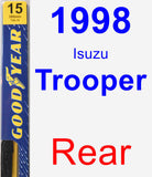 Rear Wiper Blade for 1998 Isuzu Trooper - Premium