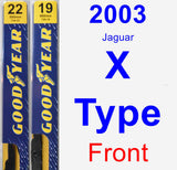 Front Wiper Blade Pack for 2003 Jaguar X-Type - Premium