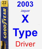 Driver Wiper Blade for 2003 Jaguar X-Type - Premium