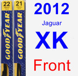 Front Wiper Blade Pack for 2012 Jaguar XK - Premium