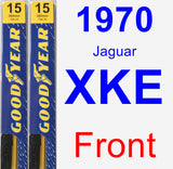 Front Wiper Blade Pack for 1970 Jaguar XKE - Premium