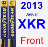 Front Wiper Blade Pack for 2013 Jaguar XKR - Premium