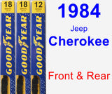 Front & Rear Wiper Blade Pack for 1984 Jeep Cherokee - Premium