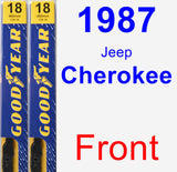 Front Wiper Blade Pack for 1987 Jeep Cherokee - Premium