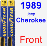 Front Wiper Blade Pack for 1989 Jeep Cherokee - Premium