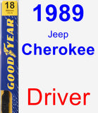 Driver Wiper Blade for 1989 Jeep Cherokee - Premium