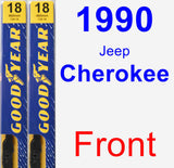 Front Wiper Blade Pack for 1990 Jeep Cherokee - Premium