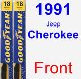 Front Wiper Blade Pack for 1991 Jeep Cherokee - Premium