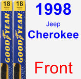 Front Wiper Blade Pack for 1998 Jeep Cherokee - Premium