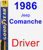 Driver Wiper Blade for 1986 Jeep Comanche - Premium