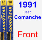 Front Wiper Blade Pack for 1991 Jeep Comanche - Premium