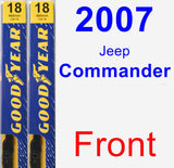 Front Wiper Blade Pack for 2007 Jeep Commander - Premium