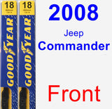 Front Wiper Blade Pack for 2008 Jeep Commander - Premium