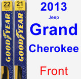 Front Wiper Blade Pack for 2013 Jeep Grand Cherokee - Premium