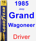 Driver Wiper Blade for 1985 Jeep Grand Wagoneer - Premium